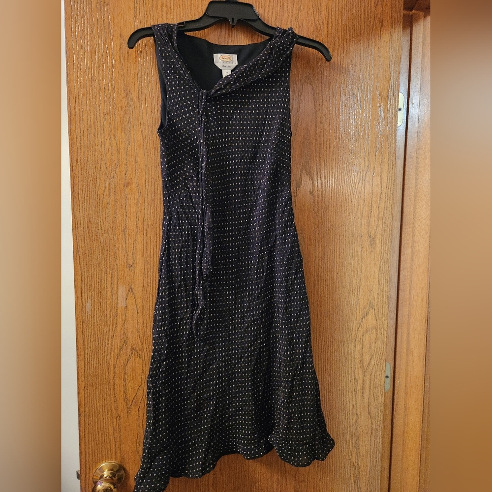 Black printed talbot dress